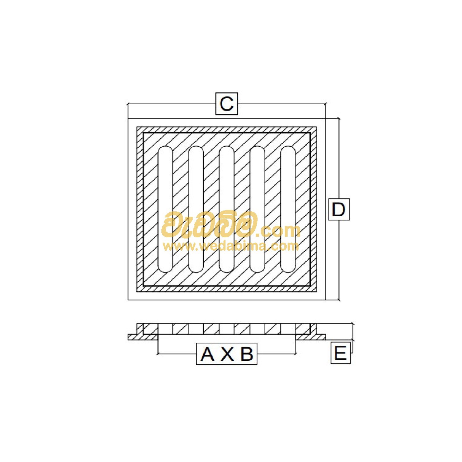 450mm x 450mm Cast-iron Grating Cover with Frame
